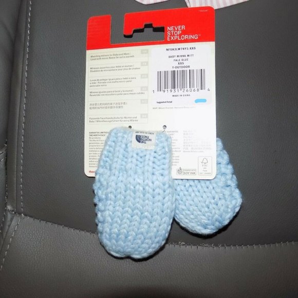 The North Face Baby Minna Mitt Pale Blue Size XXS - Picture 3 of 3
